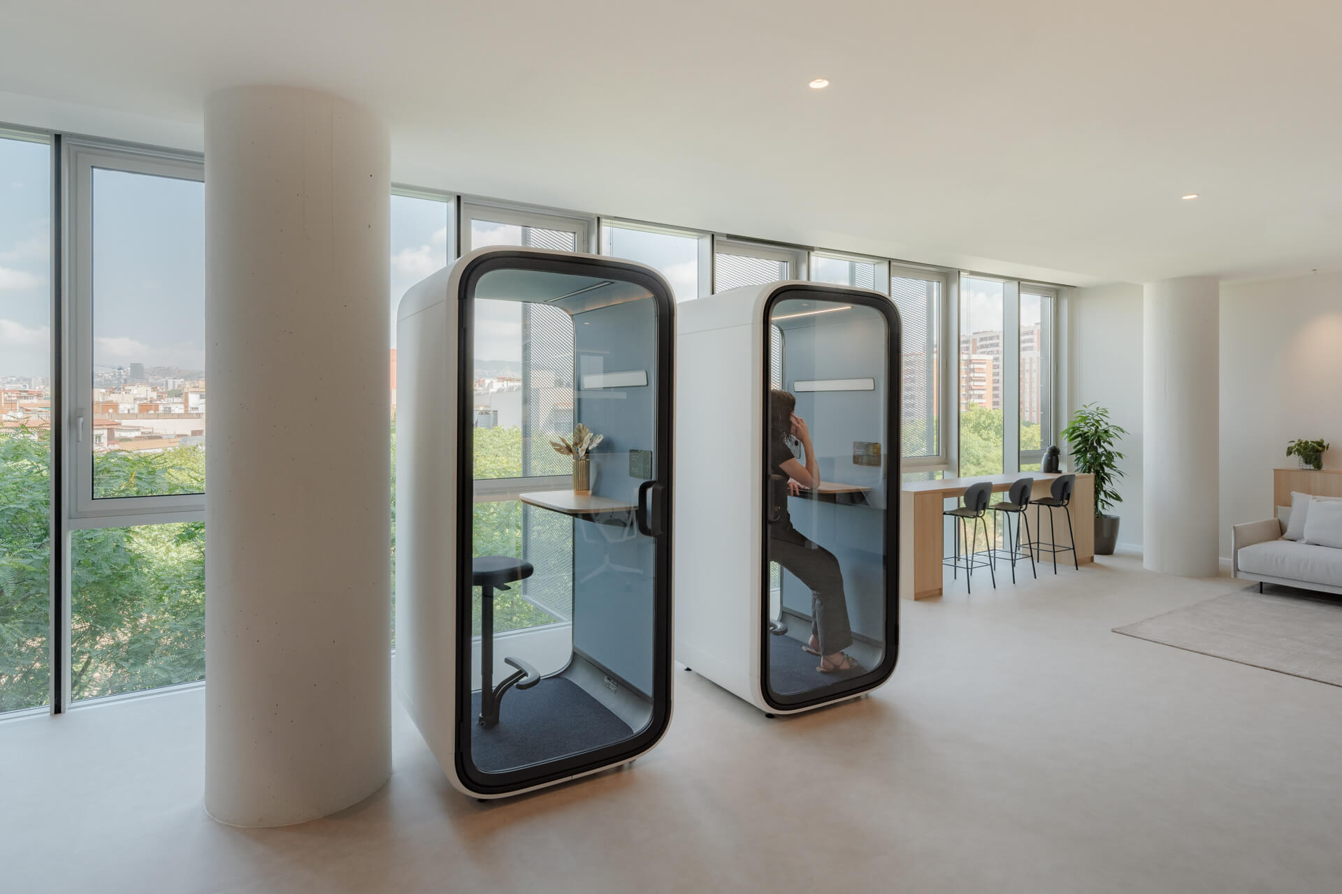 Wellbeing & Productivity Management — zona de bienestar en el espacio de trabajo